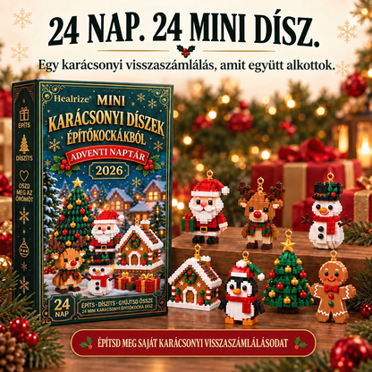 🪶💛Healrize® Adventní kalendář s 24 vánočními mini ozdobami z kostiček