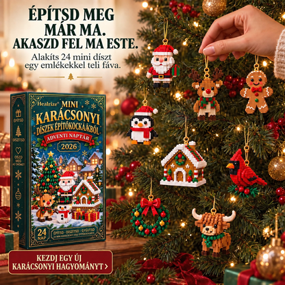 🪶💛Healrize® Adventní kalendář s 24 vánočními mini ozdobami z kostiček