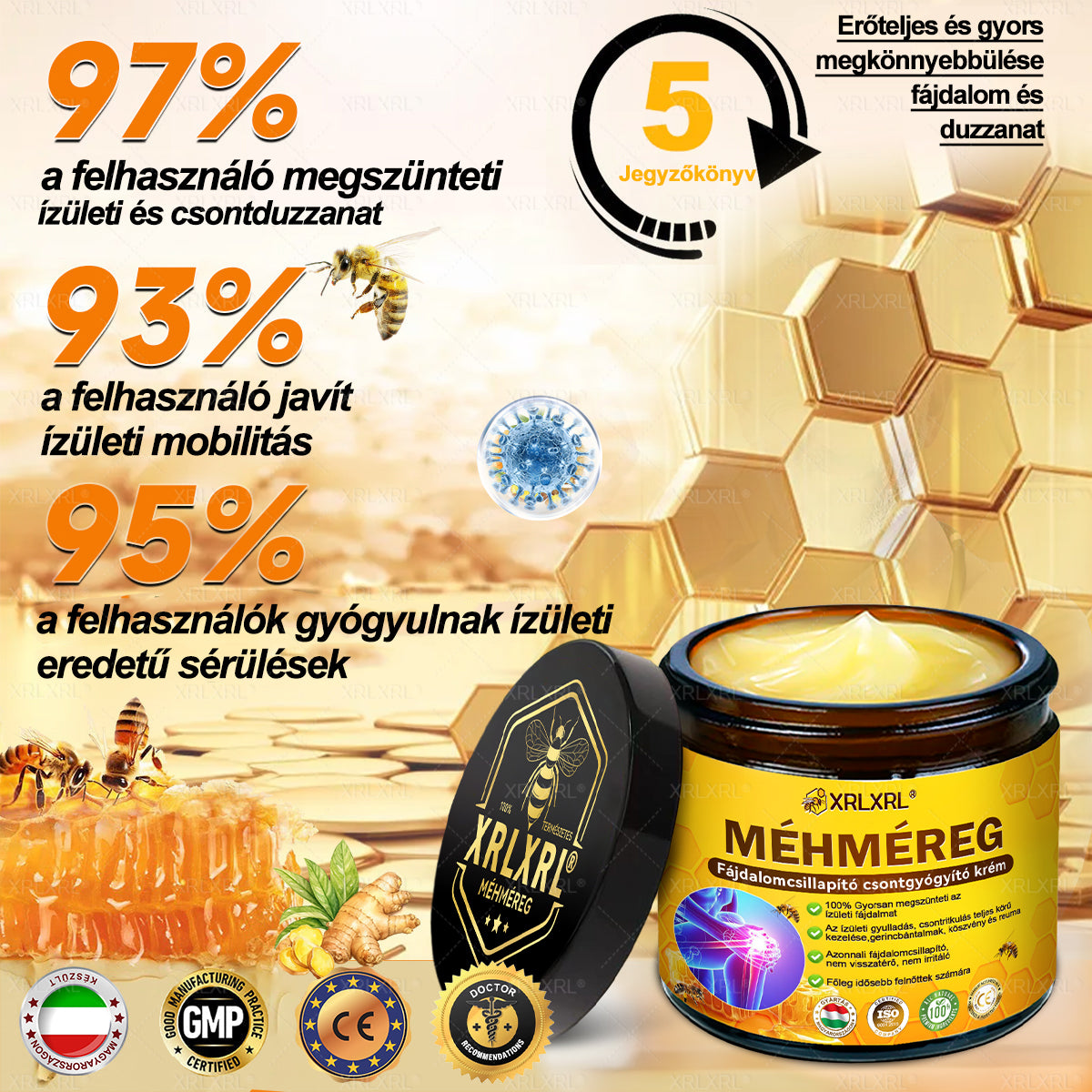 🔅💜𝑿𝑹𝑳𝑿𝑹𝑳® Botulinum Toxin és Méhméreg Fájdalomcsillapító Csontgyógyító Krém (Speziell für ältere Erwachsene)