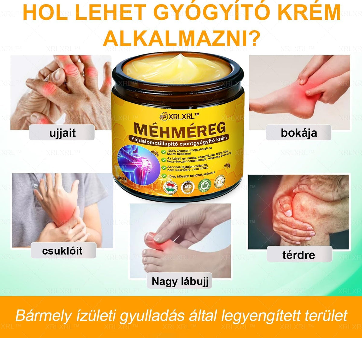 🔅💜𝑿𝑹𝑳𝑿𝑹𝑳® Botulinum Toxin és Méhméreg Fájdalomcsillapító Csontgyógyító Krém (Speziell für ältere Erwachsene)